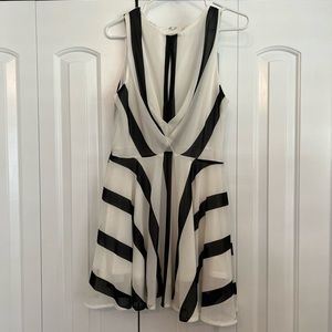 Sans Souci black and white striped dress